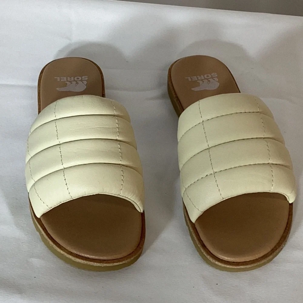 NWT SOREL Ella III Quilted Puff Slide Sandal Size 6 - Picture 4 of 9